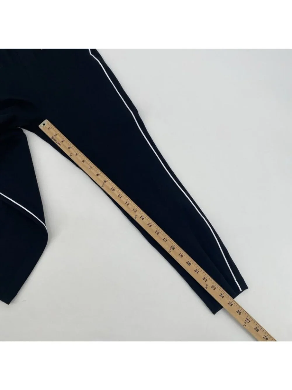 Spanx Perfect Ankle Skinny Side Piping Slimming Pants Black Size Medium